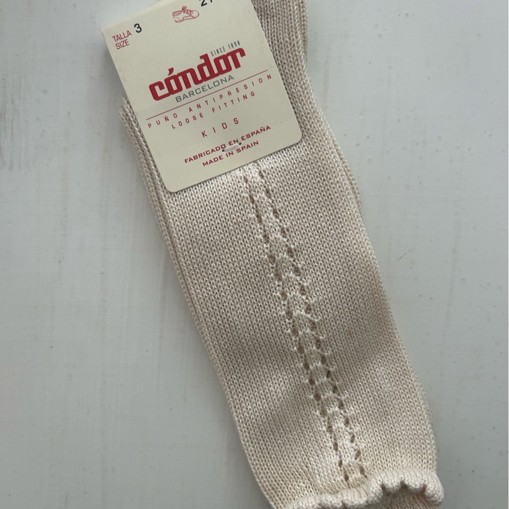 Heirloom Quality 100% Cotton Side Crochet Knee Sock